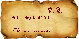 Veliczky Noémi névjegykártya